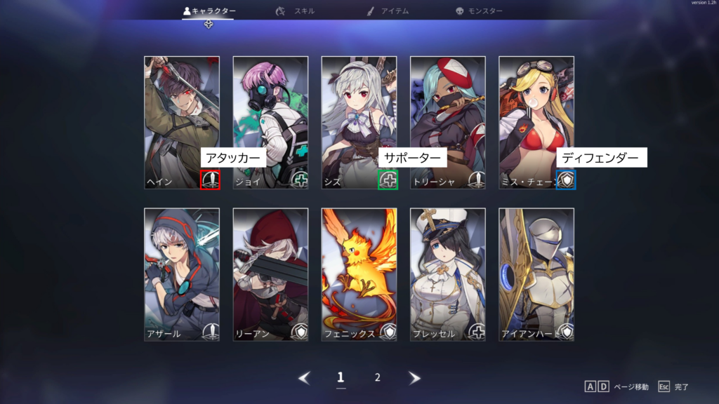 クロノアーク　Chrono Ark　ロール　キャラクター